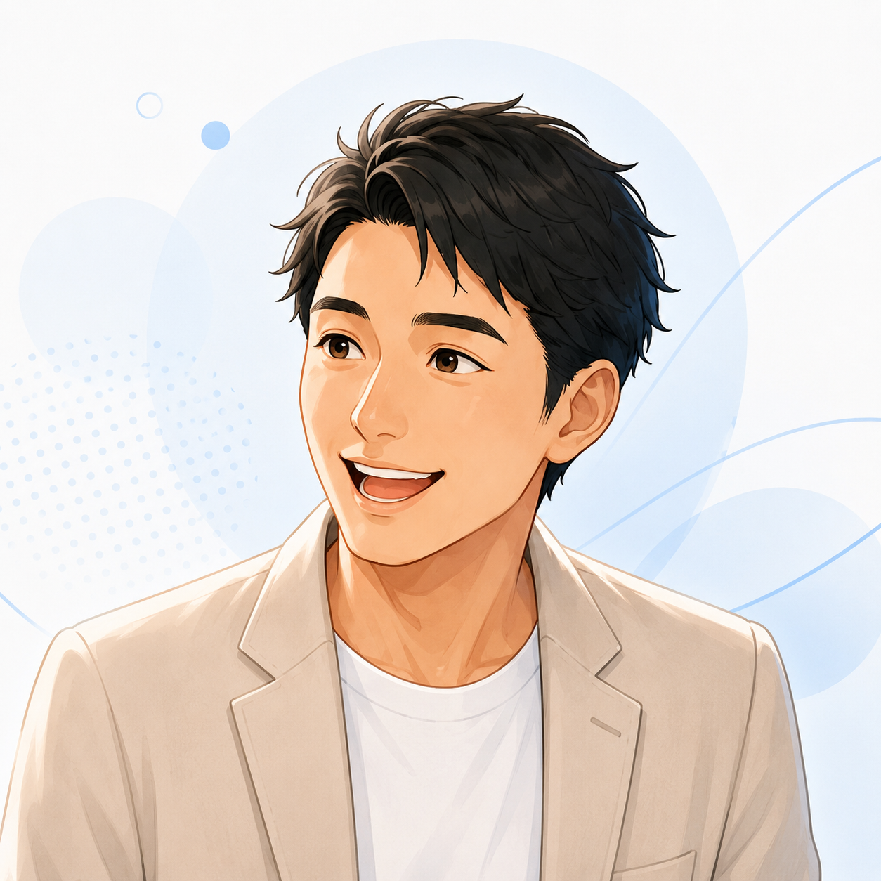 私たちを表す男性のイラスト